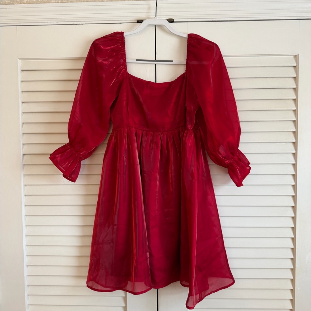 Entro Vibrant Red Formal Kids Dress